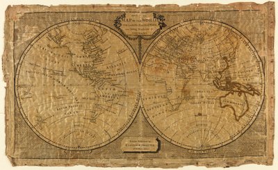 Et oversiktskart over verden for håndarbeid for damer og unge studenter i geografi av Unknown artist