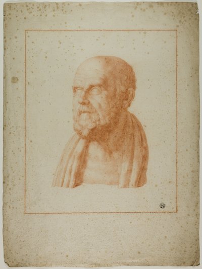 Gammel byste av skjeggete mann av Unknown artist