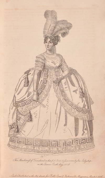 Anne Townshend, Marchioness Townshend i hel hoffkjole av Unknown artist