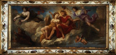 Apollo og de fire årstidene, vår, sommer, høst og vinter, mellom 1645 og 1655 (olje på lerret) av Unknown artist