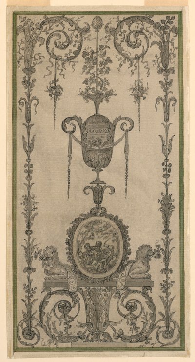 Arabesk design for et panel av Unknown artist