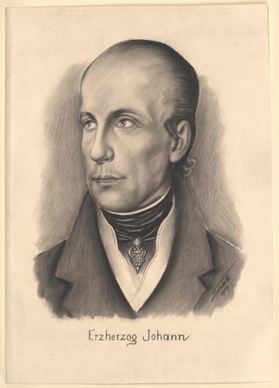 Erkehertug av Østerrike Johann (trykk) av Unknown artist