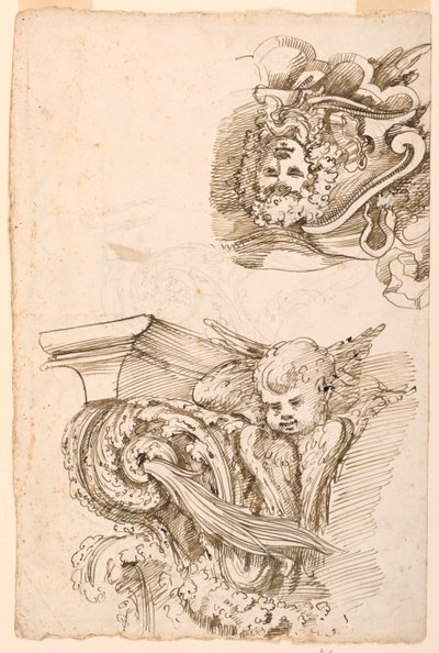 Arkitektoniske skulpturer av Unknown artist