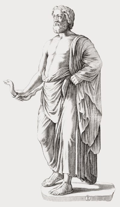 Asclepius. Portrett. av Unknown artist