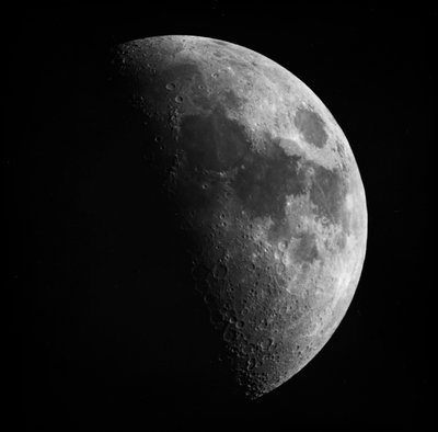 Astronomisk glassplate av månen i første kvartal (1899) av Unknown artist