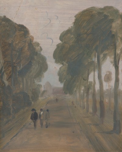 Avenue med figurer av Unknown artist