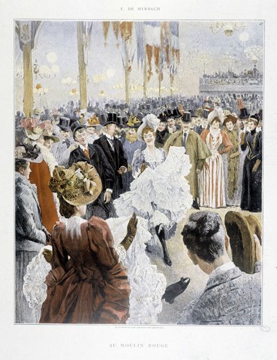 Ball på Moulin Rouge - i "Paris Illustré" av Unknown artist