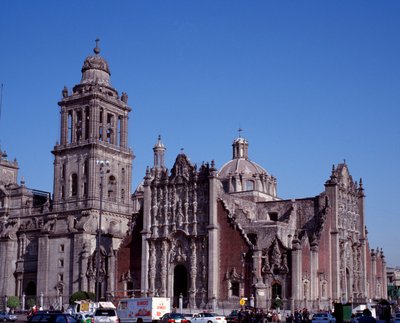 Barokkkunst: utsikt over Metropolitan Cathedral of Mexico City. Mexico fra 1700-tallet. av Unknown artist
