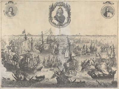 Slaget ved Scheveningen, 31. juli 1653 av Unknown artist