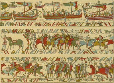 Bayeux-teppe. Norman angrep av Unknown artist