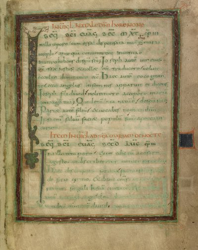 Bifolium fra en evangelieleksjonar (blad 5 og 12) av Unknown artist