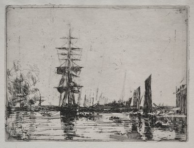 Båter ved Anker av Unknown artist