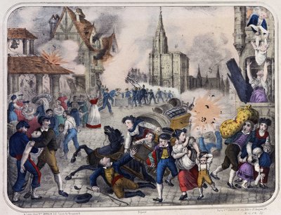 Bombing av Strasbourg av prøysserne. 1870 av Unknown artist