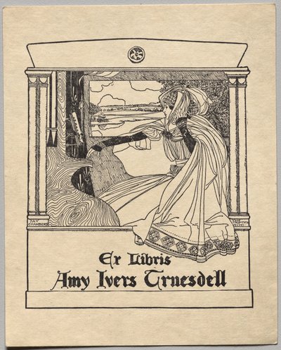 Bookplate: Amy Ivers Truesdell av Unknown artist