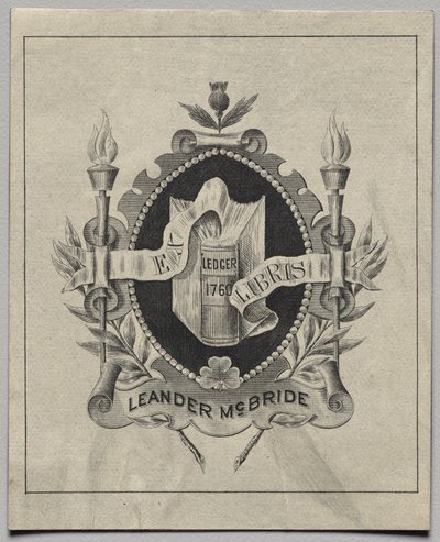 Bokplate: Leander McBride av Unknown artist