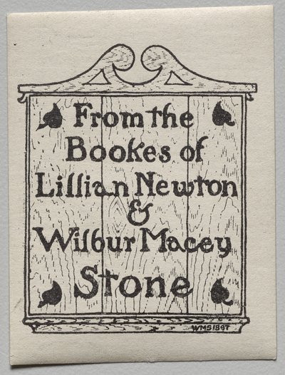 Bokplate: Lillian Newton og Wilbur Macey Stone av Unknown artist