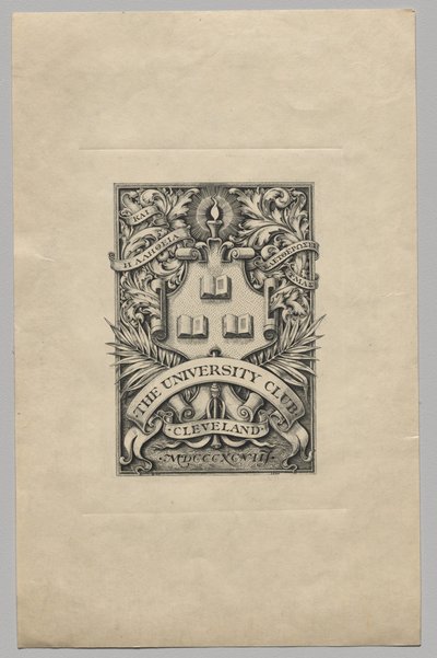 Bokskilt: The University Club, Cleveland av Unknown artist