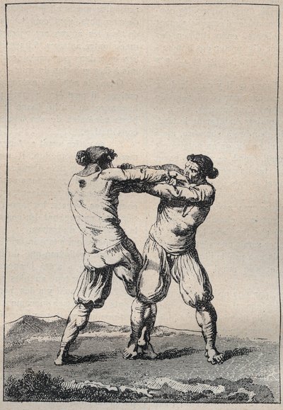 Bretonske brytere gravert i "" Voyage in Finistere eller State of this Department i 1794 og 1795"" av Jacques Cambry (1749-1807) av Unknown artist