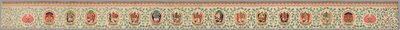 Brocaded Strip, kjent som "Imperial Tribute Brocade" av Unknown artist