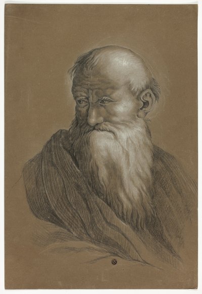 Byste av skjeggete gammel mann av Unknown artist