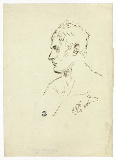 Byste av ung mann i profil av Unknown artist