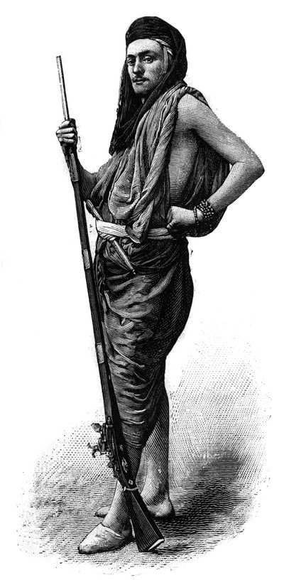 Camille Douls 1864-1889 engelsk oppdagelsesreisende - gravering 1888 av Unknown artist