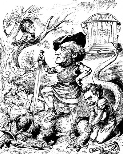 Karikatur av Richard Wagner av Unknown artist