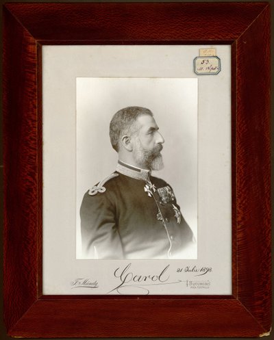 Carol Ier ou Charles Ier - Portrett av kong Carol I av Romania (1839-1914), Anonym. Sølv gelatin fotografering av Unknown artist