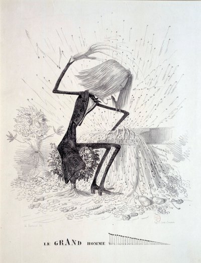 Tegneserie som viser komponisten Franz Liszt (1811-1886) av Unknown artist