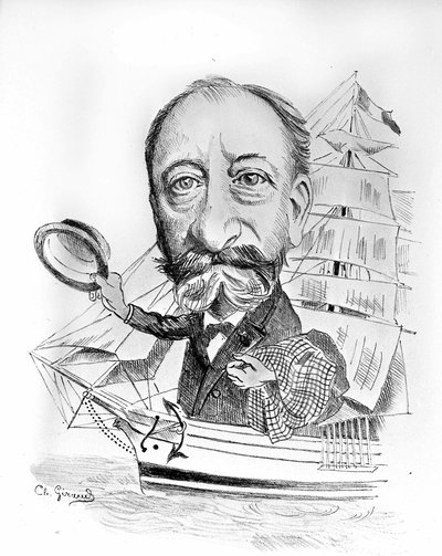Cartoon on Camille Saint Saens (Saint-Saens) (1835 - 1921), French composer. av Unknown artist