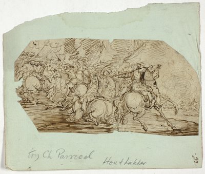 Kavalerikampscene av Unknown artist