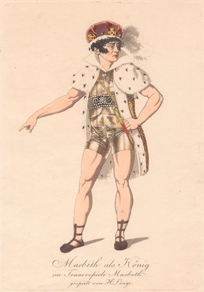 Karakterer fra en tysk produksjon av Macbeth (en av seks etsninger) av Unknown artist