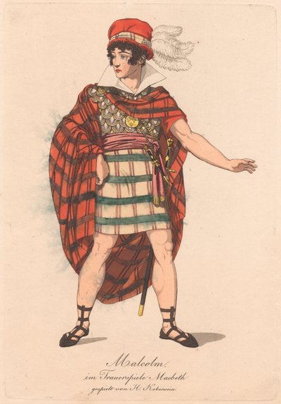 Karakterer fra en tysk produksjon av Macbeth (en av seks etsninger) av Unknown artist