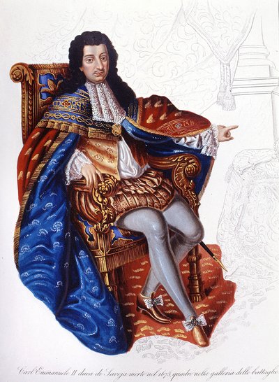 Charles Emmanuel II (1634 - 1675), hertug av Savoy. av Unknown artist