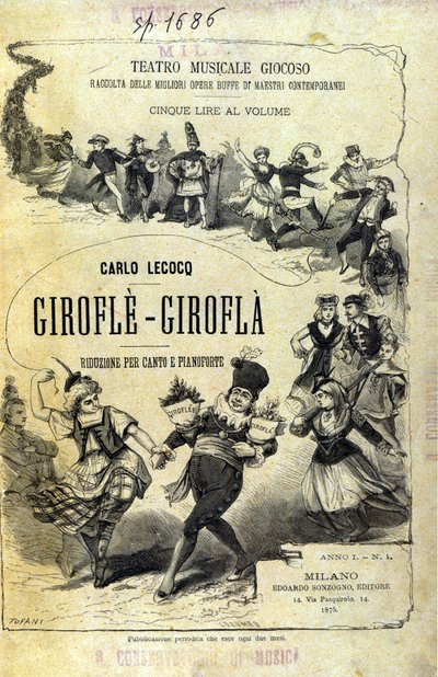 Charles Lecocq ""Giroflè - Girofla"". Omslag for noter. av Unknown artist