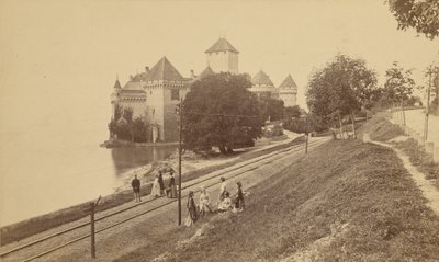 [Chillon slott ved Genfersjøen] av Unknown artist