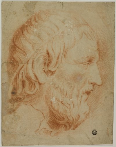Klassisk profil av skjeggete mann av Unknown artist