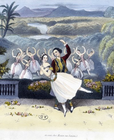 Klassischer Tanz: romantisch - Zeichnung, n.d. von Unknown artist