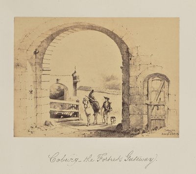 Coburg - festningsporten. av Unknown artist