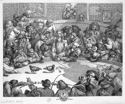 Hanekamp - gravering av Unknown artist