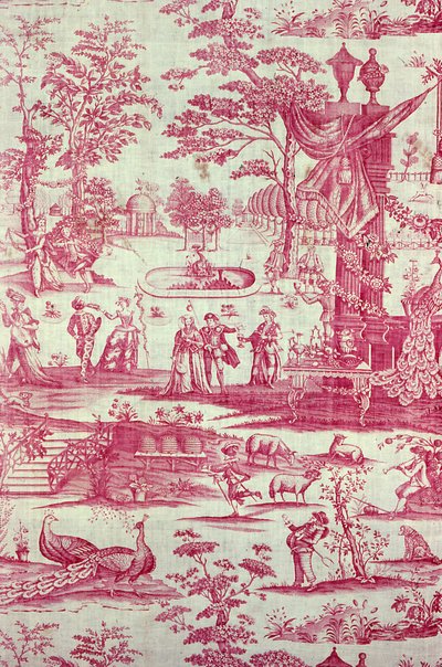 Commedia del#39;Arte (Møbelstoff) av Unknown artist