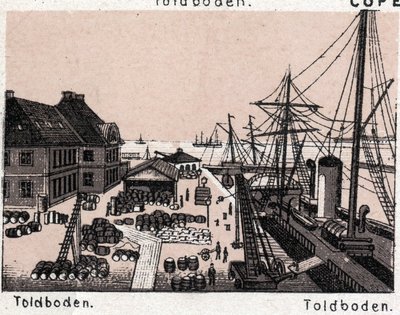 Copenhagen (Copenhagen), Denmark: view of Toldboden (harbour, harbor). in “” The world illustrates 168 views”” Undated (late 19th century) av Unknown artist