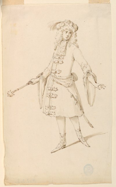 Kostymedesign: En adelsmann, konge eller prins for en ballett av Unknown artist