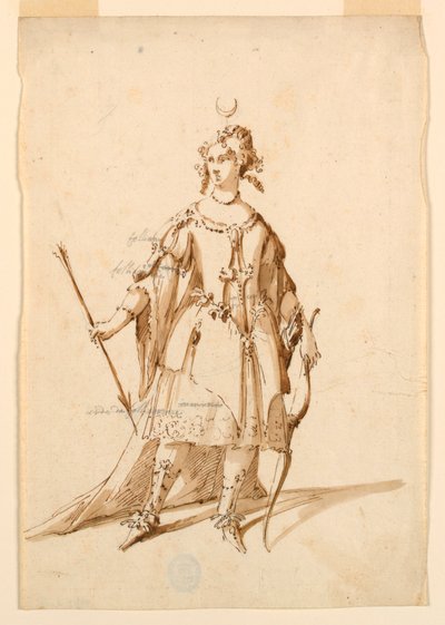 Kostymedesign: Diana for a Ballet av Unknown artist