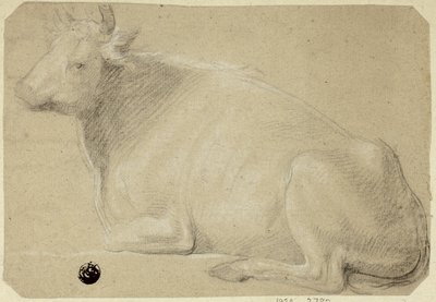 Ku som ligger på huk av Unknown artist