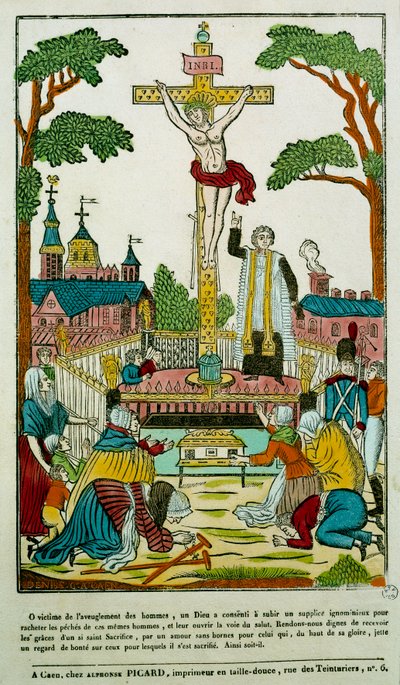Crucifixion Gravering av 1800-tallets Paris, B.N. av Unknown artist