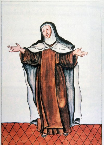 Daglig liv og skikker i Peru: "" Carmelite dechaussee "" Akvarell hentet fra boken "" Trujillo del Peru "" av Baltasar Martinez Companon y Bajanda, biskop av Trujillo (1782-1785). Madrid fra 1700-tallet. Biblioteca del Palacio Real av Unknown artist