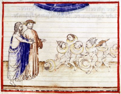 Dante et Virgil - i "Den guddommelige komedie" "av Dante Alighieri. Helvete, sang VII av Unknown artist