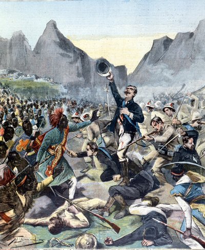 Dabormidas død under slaget ved Adoua (mellom Etiopia og Italia) av Unknown artist