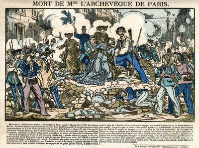 Denis Auguste Affre, erkebiskop av Paris, døde. av Unknown artist